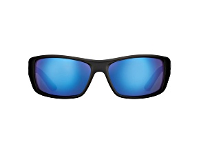 Flying Fisherman Triton Polarized Sunglasses Matte Black Frame/Smoke Blue Mirror Lens