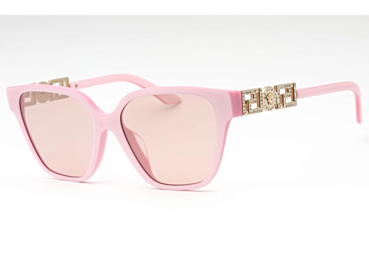 Versace Pink Frame / Light Pink Mirrored Lenses Sunglasses