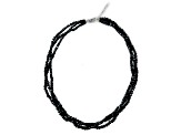 Black Spinel Beaded Sterling Silver Necklace 172.00ctw