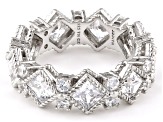 Judith Ripka 7.10ctw Bella Luce® Diamond Simulant Rhodium Over Sterling Silver Band Ring