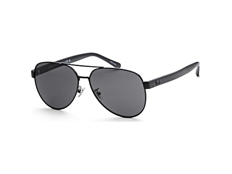 Coach Men's Fashion 61mm Satin Black Sunglasses|HC7143-900387-61