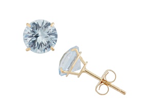 Blue Lab Created Spinel 10K Yellow Gold Stud Earrings 1.60ctw