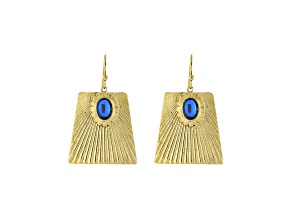 1928 Jewelry Gold Tone Corrugated Rectangle Drop