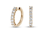 1.00ctw Diamond Hoop Earrings in 14k Yellow Gold