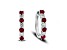 1.15ctw Ruby and Diamond Hoop Earrings in 14k White Gold
