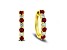 1.15ctw Ruby and Diamond Hoop Earrings in 14k Yellow Gold
