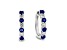 1.15ctw Sapphire and Diamond Hoop Earrings in 14k White Gold