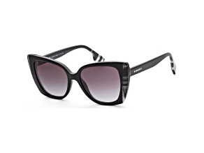 Burberry Women's Meryl 54mm Black/Check White Black Sunglasses|BE4393-40518G-54