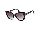 Burberry Women's Meryl 54mm Black/Check White Black Sunglasses