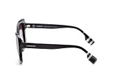 Burberry Women's Meryl 54mm Black/Check White Black Sunglasses
