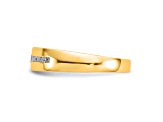 14K Yellow Gold Lab Grown Diamond SI1/SI2, G H I, Men's Band