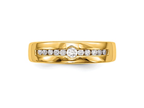 14K Yellow Gold Lab Grown Diamond SI1/SI2, G H I, Men's Band