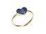 Blue Sapphire 10k Yellow Gold Heart Ring 0.26ctw