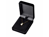 White Cubic Zirconia 14k Yellow Gold Pendant With Chain 1.00ctw