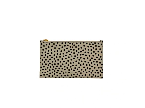 Saint Laurent Polka Dot Calfskin Leather Small Pouch
