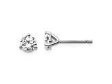 White Lab-Grown Diamond 14k White Gold G-H SI Martini Stud Earrings 0.74ctw