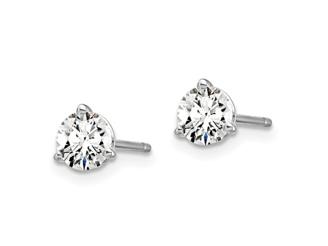 14K White Gold Lab Grown Diamond 3/4ctw VS/SI GH 3 Prong Earrings