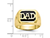 10K Yellow Gold Men's Diamond and Black Onyx DAD Ring