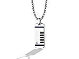 Star Wars™ Fine Jewelry R2 Series Diamond Accent & Blue Ceramic Rhodium Over Silver Mens Pendant