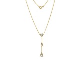 White Topaz 14k Yellow Gold Drop Necklace 3.51ctw