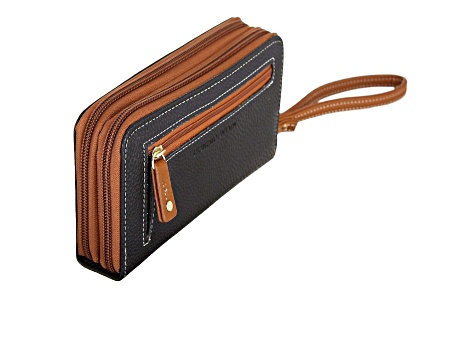 Stone Mountain Cornwall Pebble Leather Large Double Zip