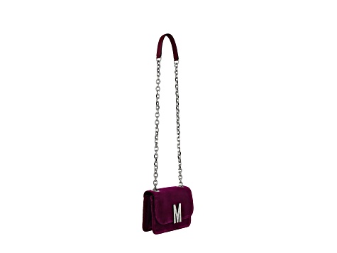 Moschino Purple Velvet Logo Crossbody Bag - 1DJHTB | JTV Moschino Purple Velvet Logo Crossbody Bag - 1DJHTB | JTV