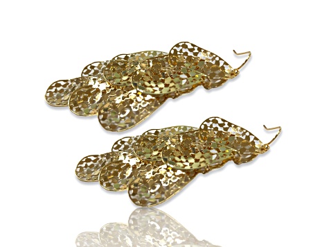 Gold Tone Filigree Drop Cluster Earring - 1DL07A | JTV