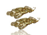 Gold Tone Filigree Drop Cluster Earring