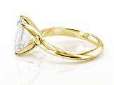 14K Yellow Gold Emerald Cut IGI Certified Lab Grown Diamond Solitaire Ring 3.0ct, F/VS2