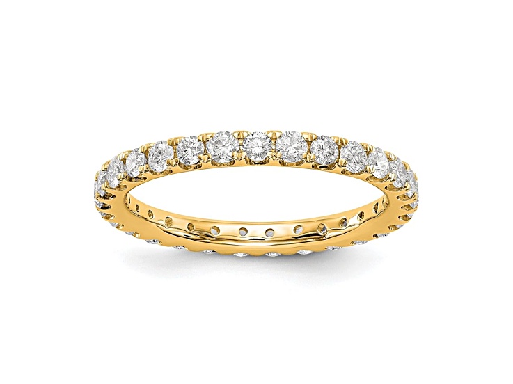 14K Yellow Gold Lab Grown Diamond SI1/SI2, G H I, Eternity Band