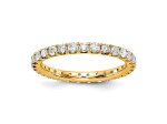 14K Yellow Gold Lab Grown Diamond SI1/SI2, G H I, Eternity Band