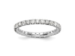 Rhodium Over 14K White Gold Lab Grown Diamond SI1/SI2, G H I, Eternity Band