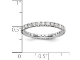 Rhodium Over 14K White Gold Lab Grown Diamond SI1/SI2, G H I, Eternity Band