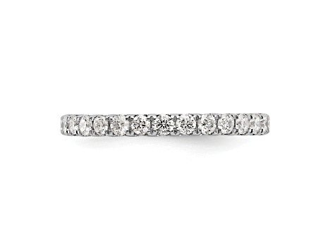 Rhodium Over 14K White Gold Lab Grown Diamond SI1/SI2, G H I, Eternity Band