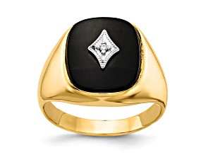 10K Yellow Gold AA Diamond men's Ring