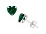 Green Lab Created Emerald 10K White Gold Stud Earrings 1.30ctw