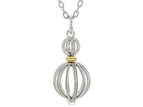 Judith Ripka 0.7ctw Bella Luce® Diamond Simulant and Crystal Rhodium Over Sterling Silver Necklace