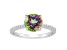 8mm Round Mystic Topaz and 1/10 ctw Diamond Rhodium Over Sterling Silver Ring