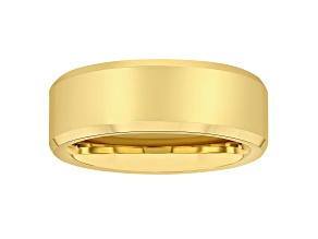 Tungsten Comfort™ Tungsten Yellow Ion Plated Beveled Edge Band