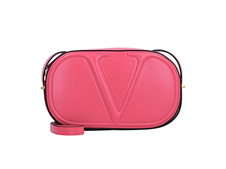 Valentino Garavani VLogo Walk Crossbody Bag Pink Calf
