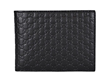 Picture of Gucci Men's Microguccissima Black Leather Trifold Wallet
