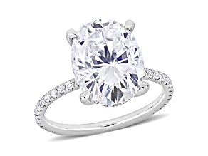 4 7/8 CT DEW Created Moissanite Engagement Ring in 10K White Gold