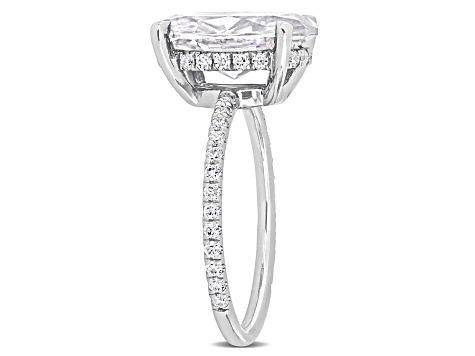 4 7/8 CT DEW Created Moissanite Engagement Ring in 10K White Gold