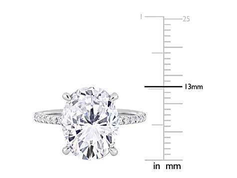 4 7/8 CT DEW Created Moissanite Engagement Ring in 10K White Gold