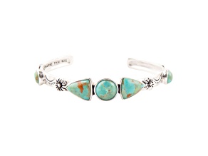 Barse Jewelry Blue Composite Turquoise Sterling Silver Cuff Bracelet