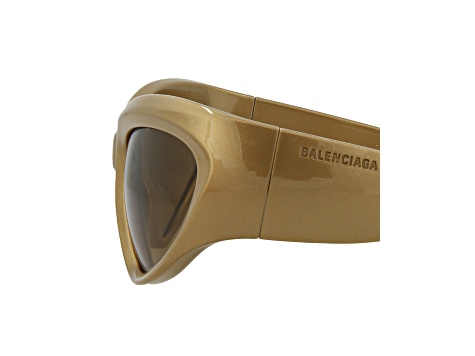 Balenciaga Shield Full-Frame Gold Tone Bio Injection Sunglasses