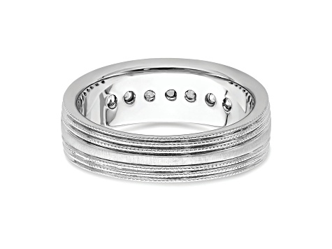 Rhodium Over 14K White Gold Lab Grown Diamond SI1/SI2, G H I