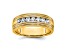 14K Yellow Gold Lab Grown Diamond SI1/SI2, G H I, Polish and Satin Men's Ring