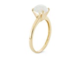 Round Lab Created Opal 10K Yellow Gold Ring 1.15ctw