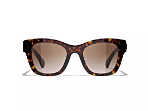 Chanel Dark Brown Tortoise "CC" Logo Accent Frame/ Brown Lens Sunglasses